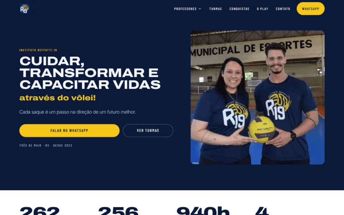 Captura de tela do site Instituto Reffatti 19